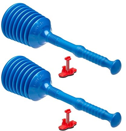 TURBO PRODUKTE Turbo Stampfer Blau inkl. Überlaufdichtung - Pömpel rohrfrei -Saugglocke für jeden Abfluss - max. Saugkraft - 5-faches Ansaugvolumen