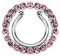 Taffstyle Clicker Piercing Ring Brustwarzen Intimpiercing Nippelpiercing Fake Brustpiercing Klemm Schild Kristalle Pink