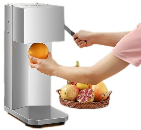 Exprimidor eléctrico de acero inoxidable, máquina automática de jugo de naranja desmontable de 150 W con 3 cabezales de máquina, separador de pulpa de fruta comercial para naranja, kiwi