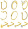NIUSIMAN 10 Stück Nasenpiercing ring Nasenstecker für Frauen Männer Nasenpiercing Chirurgenstahl Nasenstecker Hoops Kleine Tiny 20G Nase Hoop L geformt Gold Nase Ring Nase Piercing Schmuck