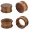 Longbeauty 2 Paare Flesh Tunnels Ohrplugs Piercing Schmuck aus Holz Double Flared Ohrstöpsel Ohr Expander Dehner Holztunnel, 10MM