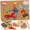 alles-meine.de GmbH XL Set - Hammerspiel - 176 Teile - Modellwahl - Feuerwehr & Feuerwehrstation/für Kinder - Klopfspiel Nagelspiel - Hämmerchenspiel - Nagel Hammer Holz bunt -..