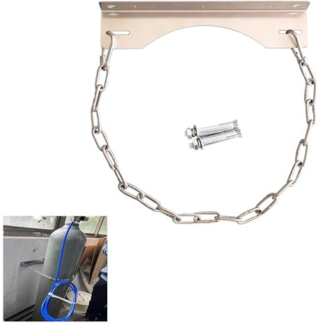 Soporte para Botella de Oxígeno Soporte Ajustable para Tanques de Cilindros de Gas, Soporte para Pared para Almacenar Propano, Cilindro de Gas para Soldar Oxígeno con Tornillo, Soporte Organizador par