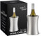 Oak & Steel - 3 Premium Silber Doppelwandiger Edelstahl Weinkühlers mit Geschenkbox - Flaschenkühler, Sektkühler - Elegant & Robust