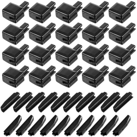 cobee Set di 20 chiusure lampo in metallo n. 5, kit di riparazione, parte inferiore di ricambio, chiusura a cursore per giacche, cappotti, cucito fai da te
