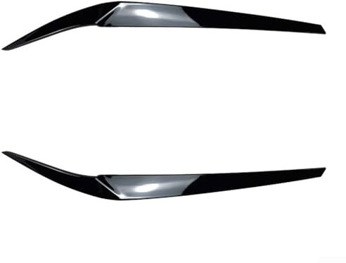 Scheinwerfer-Augenlidverkleidung, für BMW 5er-Serie G30, G31, G38, F90, 525i 540i, Kohlefaser, schwarz, 2017–2021, 2 Stück (schwarz)