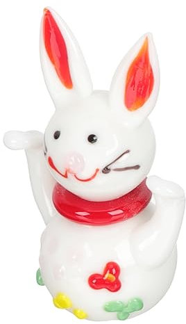 MAGICLULU Kaninchen-verzierung Ohren Hase Ornamente Ostern Mini - Kaninchen- Jahr Der Kaninchenstatue Mini-häschen- Dekorationen Hochzeitsdeko Glas