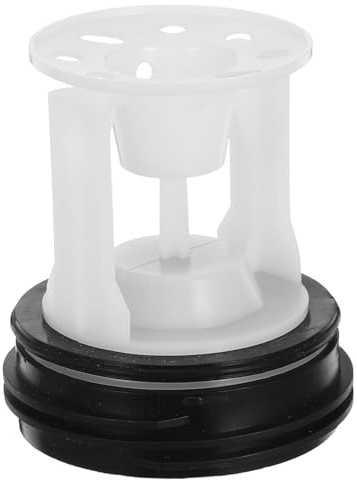 Washing Machine Drain Hose Seal with Integrated Filter Mesh, Abs Black | Leakproof Design, Universal Fit, Easy Installation for Kitchen Sink Sewer Drain Plug and Bathroom Stopper