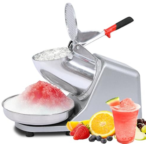 Blendra 380W Ice Crusher,Dual Stainless Steel Blades,85kg/h Ice Shaver for Home & Commercial Use,Snow Cone Maker for Slush,Cocktails, Frozen Drinks, Bars, Parties