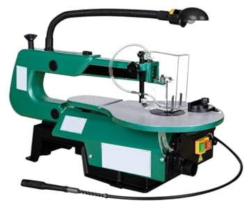 Mini Cut Off Machine, 16 Variable Speed Scroll Saw Wood Tools with Flexible Worklight,for Cutting Brass Steel DIY