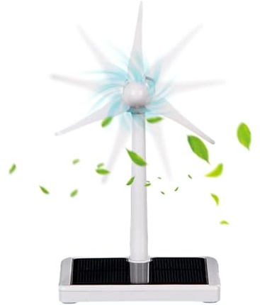 Mini Solar Wind Mill | Wind Turbine Generator - Decoration Ornament Science Teaching Tool Experiment Device for Garden Home