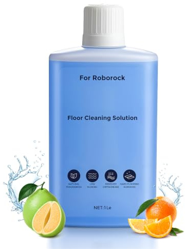1L Reinigungsmittel Konzentrat | speziell für All Roborock Saugroboter | Streifenfrei, Schaumarm, Erfrischender Duft, Fliesen, Laminat, Parkett, Tiefenreinigung, Glanzeffekt