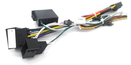 Cadre Radio Adaptateur Faisceau Câbles Radio Android 16 Broches avec Décodeur Bus Can pour Benz pour W209 02-06 pour W203 01-04 Façade D'autoradio