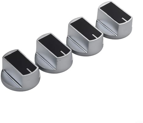 Gas Stove Knob 4Pcs, 8mm BBQ Grill Knob for Outdoor Camping Kitchen Stove Burner Switch Control Parts Replacement
