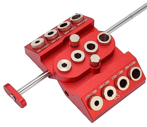 30 45 90 Degree Angle Drill Guide Jig Drill Block Guide for Angled and Straight Holes Dowel Drill Guide Multi Angle Cable Railing Drill Guide Straight Hole Drilling Jig for Installing Deck Porch