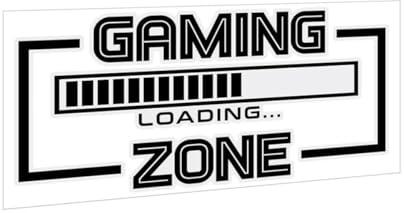 JECOMPRIS Autocollant Réfléchissant Gaming Zone en Pvc, Facile à Appliquer Retirer, Décor Unique et Créatif pour Chambre D'garçon et Filles ou Salle de Jeux