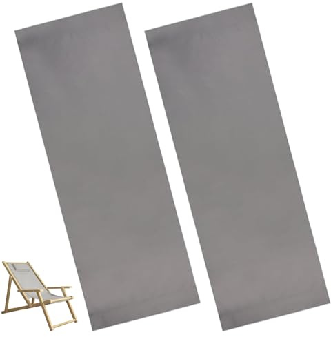 CAKEEYUM Piezas de Tela de Repuesto para sillas de Patio de 45x17 Pulgadas, Tela de Repuesto para sillas de Lona Tipo Hamaca para Tomar el Sol, Playa, jardín, Camping, Pesca, Gris para