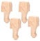 Wifehelper 4 pcs Cabinet Jambes Canapé Sculpté Pied de Table Meubles Pieds de Style Européen Sculpture en Bois Coin Applique Home Meubles Décor (15 * 6cm)