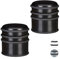 Relaxdays 2 x Türstopper für den Boden, Schwerer Türpuffer, für Türen & Fenster bei Luftzug, 3 Gummiringe, ∅ 7 cm, schwarz