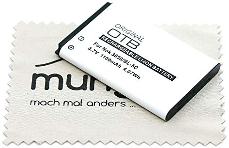 Ersatz Akku passend für Audioline Amplicom PowerTel M4000, M5000, M5100, M6000, M6300 Handyakku Telefonakku OTB mit mungoo Displayputztuch