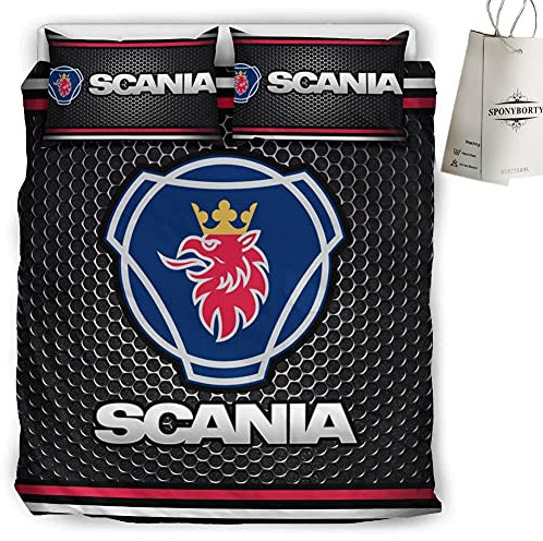 SPONYBORTY Bettwäsche 3 Piece Decke Mikrofaser Für SCA_Nia Gedruckt Weiche & Glatte Dummkopf Startseite Mit 2 Kissenbezug Sanft/A / 140x210cm