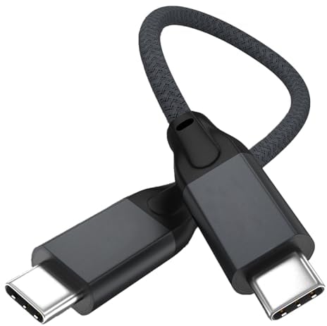 UseBean USB C Kabel 20cm, USBC auf USBC Kabel Kurz, USB C 3.2 Gen2x2 20Gbps Datenkabel, 100W 5A Typ C Ladekabel, PD3.0 Schnellladekabel, 4K@60Hz Videoübertragung für iPhone 16 15, Galaxy S25, MacBook