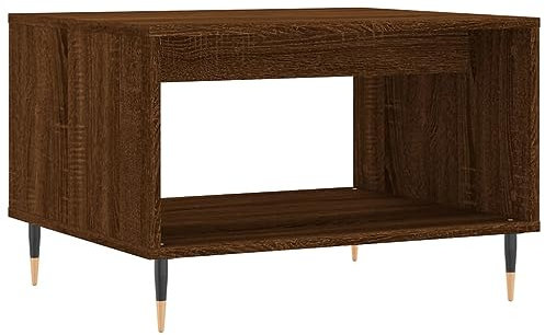 vidaXL Couchtisch, Sofatisch für Wohnzimmer, Wohnzimmertisch mit viel Stauraum, Beistelltisch Kaffeetisch Wohnzimmermöbel, Braun Eichen Optik Holzwerkstoff