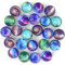 Ayfjovs 24 Stück 32mm Galaxie-Thema Flummi, Gummibälle Bulk für Kinder Party Favors, Klassenzimmer Preise