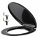 Soft Close Toilet Seat with Quick Release for Easy Cleaning Durable Loo Seat Easy Installation with Top Fixing and Adjustable Hinges Hard Wearing Premium UF Material Black