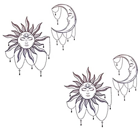 OSALADI 2 Sätze Wandaufkleber Mond-sonne-fensteraufkleber Wandbilder Kinderzimmer Wandtattoos Mit Mond Und Sternen Wandtattoo Mond Himmlische Sonne Wandkunst Weihnachten Pvc Wunderland