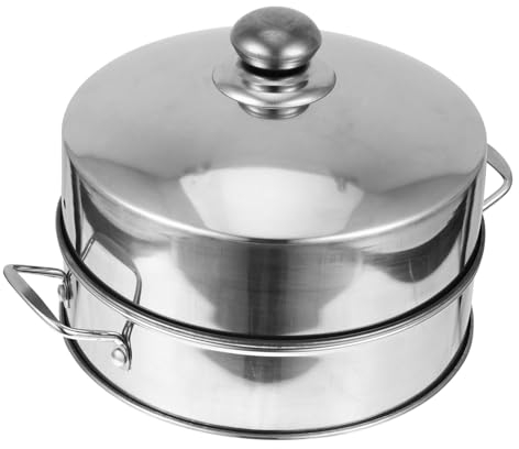 Zerodeko 1 Juego De Vaporera De Acero Inoxidable Vaporera Portátil Serpentina Olla Para Verduras Caldera Multicapa Cesta De Dim Sum Vaporera Para Bollos Vaporera Portátil Para Ropa
