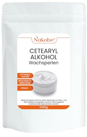 Nakobe Cetearylalkohol 100g - Der natürliche Konsistenzgeber für Kosmetik - Premium Qualität für Professionelle Formulierungen