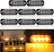 Biqing 8 Stück 4 LED Stroboskop, Orange
