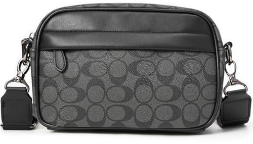 Hjkiopc Herren kleine Umhängetasche, Multi Pocket CrossBody Taschen, Messenger Umhängetasche, wasserdichte und leichte Umhängetasche für den täglichen Gebrauch bei Arbeit und Reisen. (Schwarz-1)