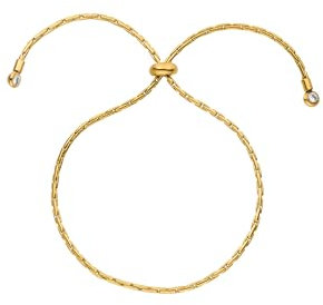 Purelei® Shooting Star Armband – Verstellbares Armband mit funkelnden Zirkoniasteinen, Edelstahl 18K vergoldet, bis 28 cm (Gold)