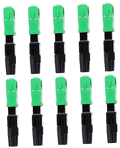 HOMSFOU 1set Connector Internet Fiber Optical Coupler Cable Optic Fiber Adapter Network Singlemode Fiber Optic Adapter Plastic Black 10pcs