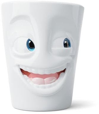 FIFTYEIGHT PRODUCTS / Henkelbecher „WITZIG“ - Movie Edition - (Porzellan, 350 ml, Weiß, Made in Germany)