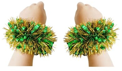 SMTCM Pailletten Armband Mit Glöckchen 1 Paar Dance Performances Handgelenk-Armbänder für Tanz-und Sportaufführungen im Kindergarten Tanzgruppen Sportveranstaltungen und Cheerleading Fans