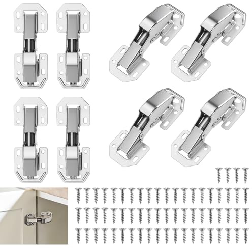 Scharniere 8 Stück schrankscharnier 110x43mm topfscharnier mit Schrauben | Schranktür scharnier Scharniere für schranktüren versteckte Küchentürscharniere 90 Grad für Schranktüren Holztür Möbel