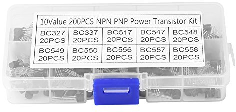 200 Stücke BC Transistors To-92 Silizium Npn Pnp Leistungstransistor Sortiment Kit Set 10 Werte (bc327 Bc337 Bc517 Bc547 Bc548 Bc549 Bc550 Bc556 Bc557 Bc558) Mit Kunststoff Aufbewahrungsbox