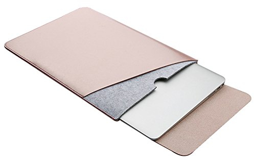 13.3 Filz Hülle Ultrabook Laptop Tasche mit Geschütztes Inneres und Externes Mousepad für MacBook/Notebook/Chromebook/Laptop Roségold