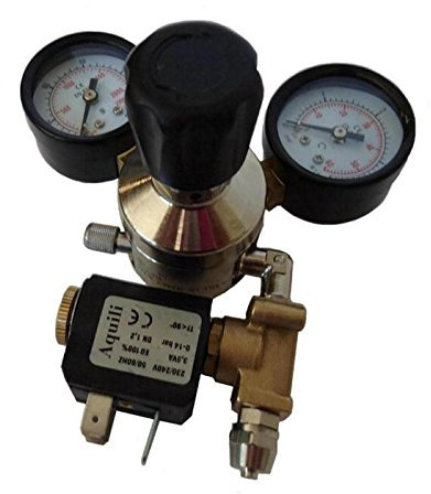 Aquili CO227 Réducteur Professionnel avec 2 manomètres avec électrovanne