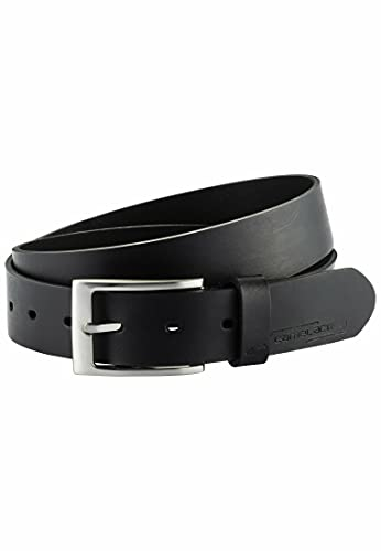 camel active Herren Ledergürtel Herren aus 100% Rindsleder | Kürzbarer Anzuggürtel | 3.2cm breiter Gürtel in Schwarz, Braun und Dunkelbraun Schwarz menswear-XXL