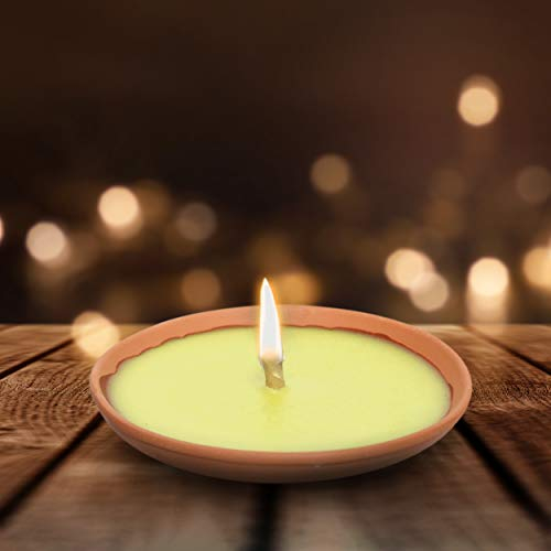 LGVSHOPPING Confezione Risparmio 20 X Fiaccola Candela Aroma Citronella Cocci in Terracotta Diametro 17cm Antizanzare
