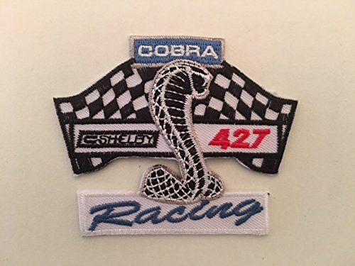 Blue Hawai Aufnäher Toppa zum Aufbügeln – Cobra Shelby 427 Racing 8 x 6,5 cm