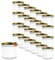Flaschenbauer- 24x Sturzgläser 125ml inkl. goldene Twist Off Verschlüsse zum Einmachen von Suppen, Babynahrung oder zur Aufbewahrung von Tee und Kräuter
