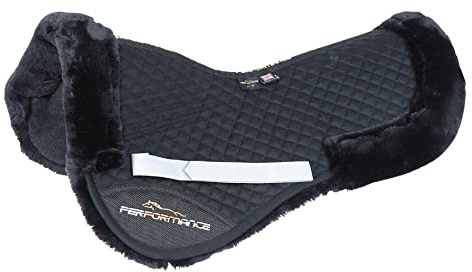 Shires Performance Fully Lined Half Pad - Black: 17-18