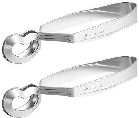 Cabilock 4Pcs Escargot Zangen Französisch Schnecke Portion Clips Zange Meeresfrüchte Clamp Halter Küche Restaurant Kochen Meeresfrüchte Clip für Krabben Oyster