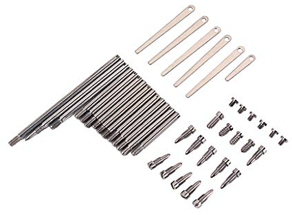 Alnicov Altsaxophon Reparaturteile Set für Saxophon - Schrauben + Federn Kit - DIY Werkzeuge für Flöte, Klarinette, Saxophon - Silber - Metall
