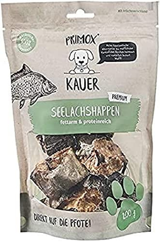 Primox Seelachshappen - fettarmer & proteinreicher Kaunsnack für Hunde - Hundeleckerlie/Kauknochen/Zahnpflege, 1er Pack (1 x 0.20 kilograms)